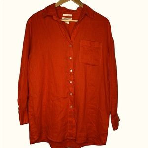 Christian Siriano Linen Top